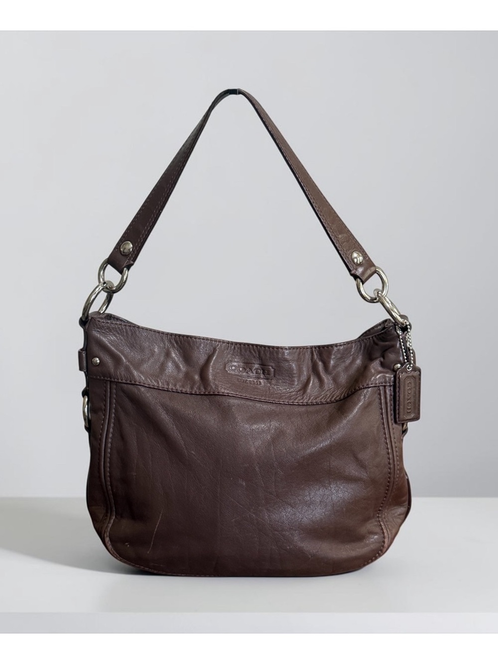 Authenticated Coach Vintage Zoe Glove-Tanned Leather Shoulder Bag in Brown! COA! - Picture 2 of 13
